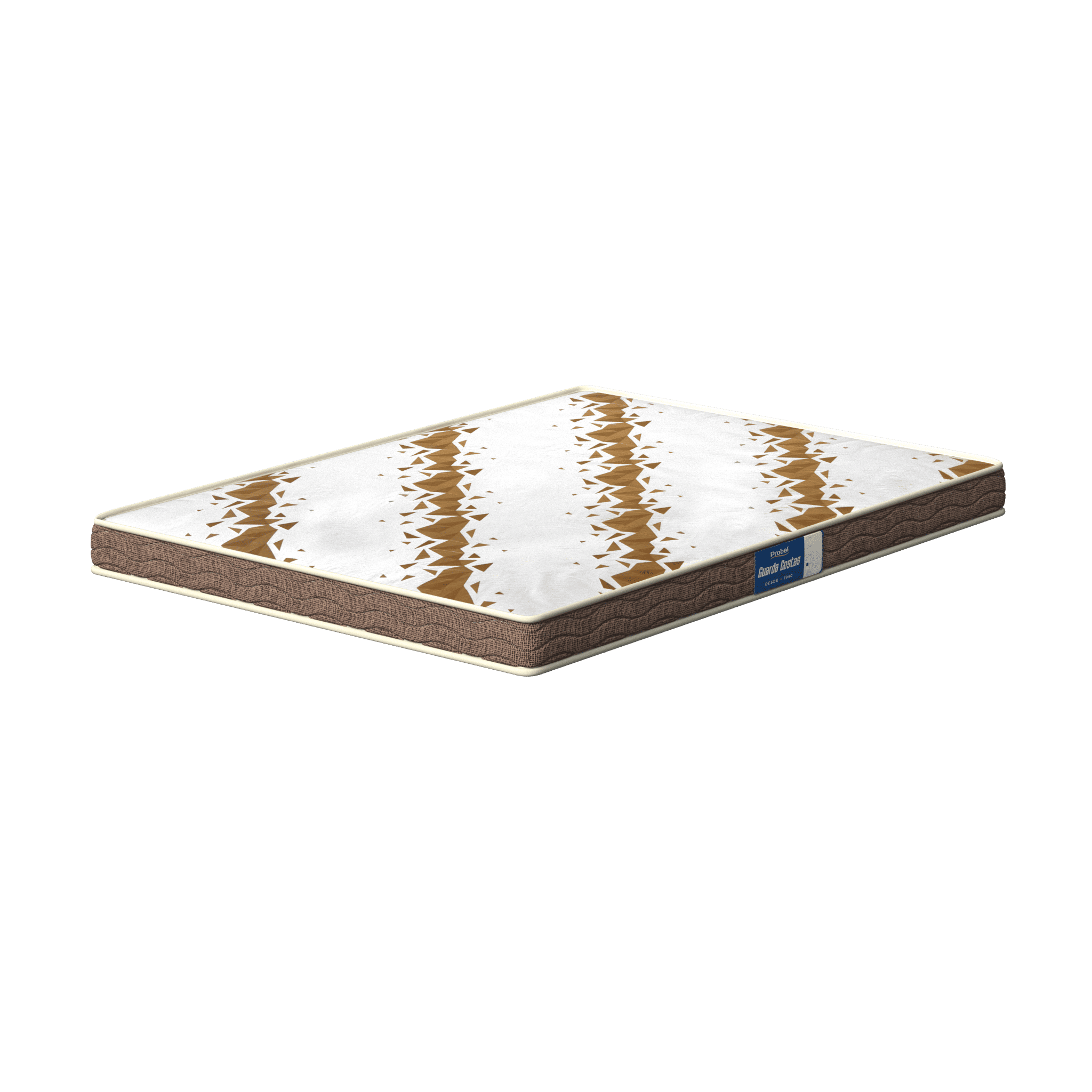 Colchão Casal Espuma D23 Guarda Costas Probel 12cm Branco/Bege(138x188x12cm)